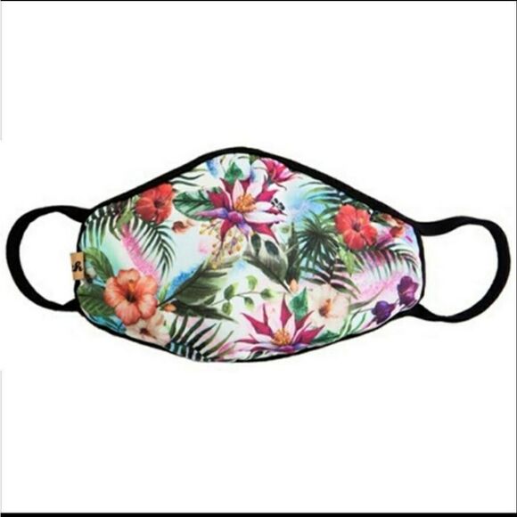 USA Made Blue Green Tropical Facemask - Picture 2 of 3